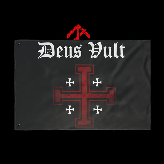 Double-Sided Deus Vult Flag