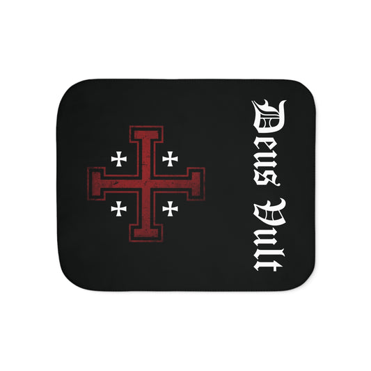Deus Vult Sherpa Blanket